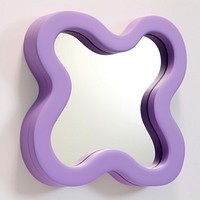 Purple squiggle mirror for wall rectangle lavender pattern.