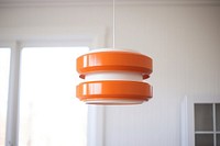 Retro orange pendant lamp architecture electricity chandelier.