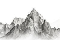  Snow mountain landscape drawing sketch nature. 