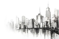  City drawing sketch architecture. AI generated Image by rawpixel.