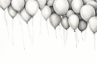  Balloons drawing sketch celebration. AI generated Image by rawpixel.