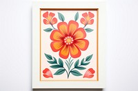 Flower painting pattern frame.
