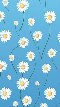  Pattern flower daisy backgrounds. AI generated Image by rawpixel.