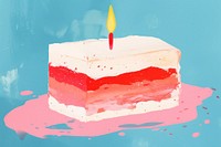 Birthday cake dessert icing food. AI generated Image by rawpixel.