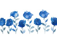 Blue roses border flower petal plant.