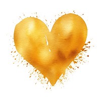 Heart gold white background creativity. AI generated Image by rawpixel.