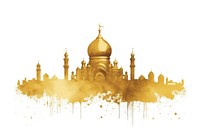 Mosque architecture building gold. AI generated Image by rawpixel.