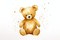 Teddy bear toy white background representation.