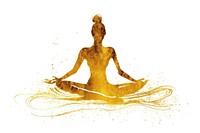 Yoga yoga sports gold. AI generated Image by rawpixel.