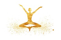 Yoga gold yoga white background. AI generated Image by rawpixel.