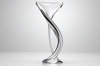 Glass silver shape vase.