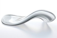 Transparent glass fluid shape white white background simplicity.