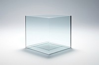 Transparent glass square sheet white background simplicity rectangle.