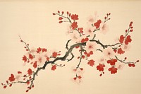A isolated sakura flower backgrounds painting blossom. AI generated Image by rawpixel.