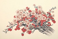 Isolated sakura bouquet painting art blossom. AI generated Image by rawpixel.