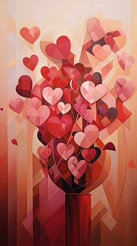 Valentines day painting heart red. AI generated Image by rawpixel.