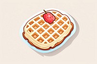 Waffle food confectionery strawberry.