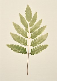 Real Pressed a minimal aesthetic green mimosa leaf plant fern herb.