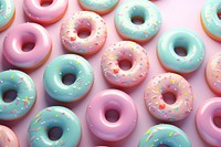 Pastel 3d donut sprinkles food confectionery.