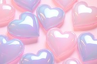 Pastel 3d heart aesthetic holographic confectionery backgrounds pattern.