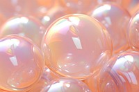 Pastel 3d orange holographic balloon sphere bubble.