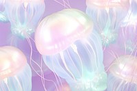 3d jellyfish holographic balloon pattern invertebrate.