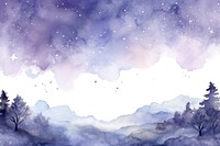 Night sky landscape outdoors painting.