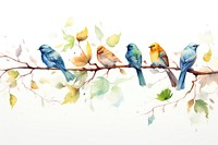 Birds painting animal creativity.