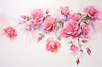 Roses painting pattern flower.