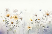 White flowers painting pattern nature.
