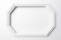 Pentagon frame white white background.