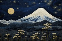 Mt fuji in night landscape astronomy outdoors.