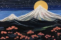 Mt fuji in night landscape outdoors pattern.