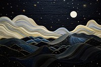 Stunning joyful hills in nighttime astronomy landscape pattern.