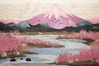 Stunning joyful mt fuji landscape outdoors painting.