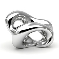 Solid-fluid liquid shape platinum jewelry silver. AI generated Image by rawpixel.