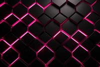 Monochrome neon light hexagon pattern purple black backgrounds.