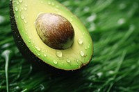 Avocado on the grass plant fruit food. AI generated Image by rawpixel.