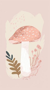 Cute mushroom illustration drawing fungus sketch.