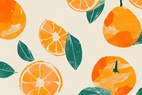 Cute orange illustration backgrounds grapefruit plant.