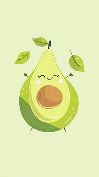 Cute avocado illustration fruit plant pear.