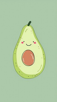 Cute avocado illustration fruit food pear.