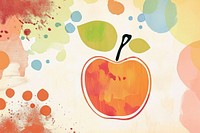 Cute apple illustration backgrounds painting fruit.