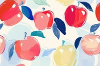 Cute apple illustration backgrounds painting fruit.