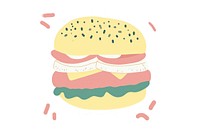 Cute burger illustration food hamburger vegetable.