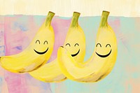 Cute banana illustration fruit plant food.