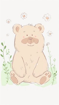 Cute bear illustration drawing animal mammal.