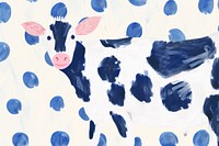 Cute cow illustration backgrounds livestock mammal.