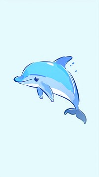 Cute dolphin illustration animal mammal underwater.