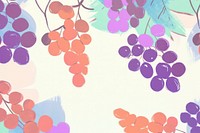 Cute grapes illustration backgrounds painting pattern.